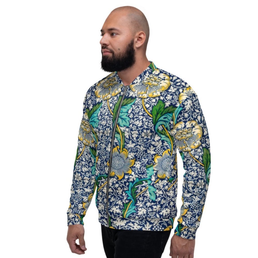 Kennet Flower Pattern Vintage Art Bomber Jacket